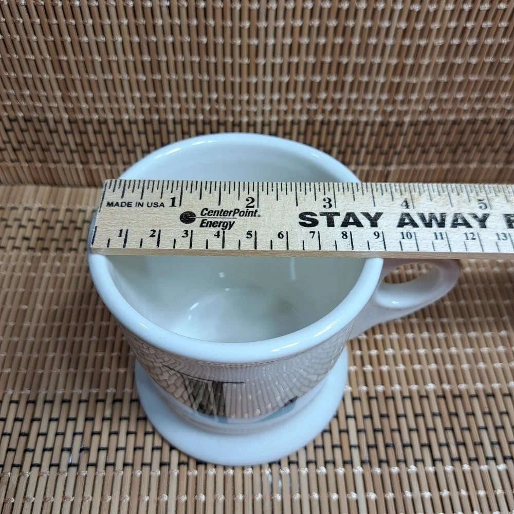Anthropologie Coffee Mug Monogram White/Black Letter L With Small Roud Handle‎